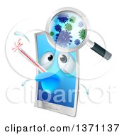 Poster, Art Print Of Sick Smart Phone Character With A Virus