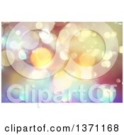 Clipart Of A Christmas Background Of Bokeh Flares Royalty Free Illustration