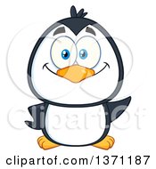 Clipart Of A Happy Penguin Waving Royalty Free Vector Illustration by Hit Toon