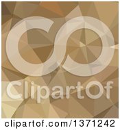 Poster, Art Print Of Low Poly Abstract Geometric Background In Burlywood Brown