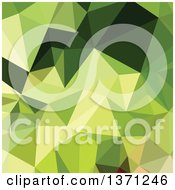 Poster, Art Print Of Low Poly Abstract Geometric Background In Electric Lime Green
