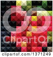 Poster, Art Print Of Abstract Geometric Background In Amaranth Red