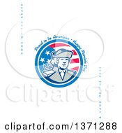 Greeting Card Design With A Patriot And Proud To Be American Happy Patriots Day Home Of The BraveLand Of The Free Text On White