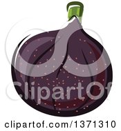 Clipart Of A Cartoon Fig Royalty Free Vector Illustration