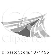 Clipart Of A Grayscale Highway Road Royalty Free Vector Illustration