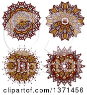 Poster, Art Print Of White Yellow And Red Kaleidoscope Flower