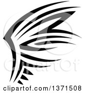 Clipart Of A Black And White Tribal Angel Or Bird Wing Royalty Free Vector Illustration by Vector Tradition SM