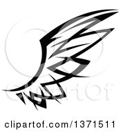 Poster, Art Print Of Black And White Tribal Angel Or Bird Wing