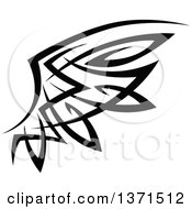 Poster, Art Print Of Black And White Tribal Angel Or Bird Wing