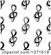 Clipart Of A Seamless Background Pattern Of Black And White Music Notes Royalty Free Vector Illustration