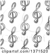 Poster, Art Print Of Seamless Background Pattern Of Black And White Music Notes