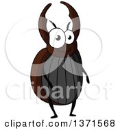 Cartoon Happy Stag Beetle