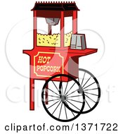 Poster, Art Print Of Wheeled Popcorn Machine Stand