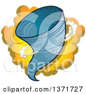 Clipart Of A Tornado And Dust Cloud Royalty Free Vector Illustration by Clip Art Mascots #COLLC1371727-0189