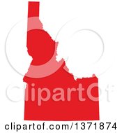 Clipart Of A Republican Political Themed Red Silhouetted Shape Of The State Of Idaho USA Royalty Free Vector Illustration by Jamers #COLLC1371874-0013
