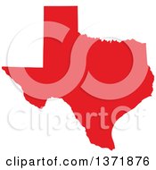 Clipart Of A Republican Political Themed Red Silhouetted Shape Of The State Of Texas USA Royalty Free Vector Illustration by Jamers