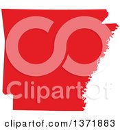 Poster, Art Print Of Republican Political Themed Red Silhouetted Shape Of The State Of Arkansas Usa