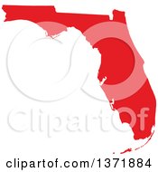 Clipart Of A Republican Political Themed Red Silhouetted Shape Of The State Of Florida USA Royalty Free Vector Illustration by Jamers #COLLC1371884-0013