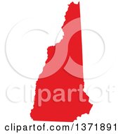 Clipart Of A Republican Political Themed Red Silhouetted Shape Of The State Of New Hampshire USA Royalty Free Vector Illustration by Jamers