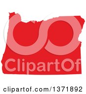 Republican Political Themed Red Silhouetted Shape Of The State Of Oregon Usa