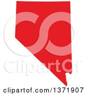 Clipart Of A Republican Political Themed Red Silhouetted Shape Of The State Of Nevada USA Royalty Free Vector Illustration