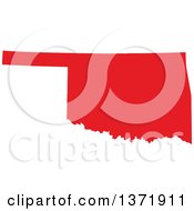 Republican Political Themed Red Silhouetted Shape Of The State Of Oklahoma Usa