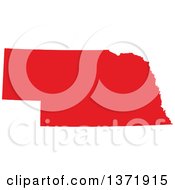 Republican Political Themed Red Silhouetted Shape Of The State Of Nebraska Usa