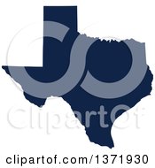 Democratic Political Themed Navy Blue Silhouetted Shape Of The State Of Texas Usa
