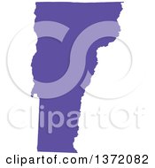 Purple Silhouetted Map Shape Of The State Of Vermont United States