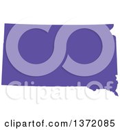 Clipart Of A Purple Silhouetted Map Shape Of The State Of South Dakota United States Royalty Free Vector Illustration