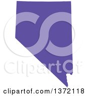 Purple Silhouetted Map Shape Of The State Of Nevada United States
