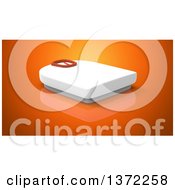 Clipart Of A 3d Body Weight Scale On An Orange Background Royalty Free Illustration