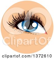 Poster, Art Print Of Womans Blue Eye With Concealer Dotted Below It