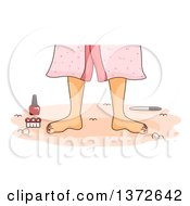 Womans Feet With Pedicure Tools