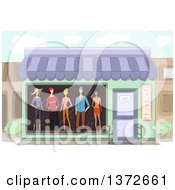 Poster, Art Print Of Boutique Store Front With Mannequins In The Window