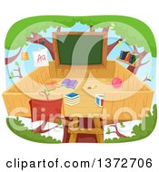 Poster, Art Print Of Tree House Class Room With A Chalkboard