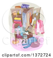 Wardrobe Closet With Apparel
