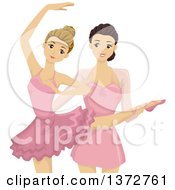 Poster, Art Print Of Ballerina Coach Giving Lessons To A Student