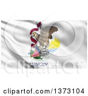 Poster, Art Print Of 3d Rippling State Flag Of Illinois Usa