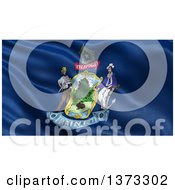 Clipart Of A 3d Rippling State Flag Of Maine USA Royalty Free Illustration