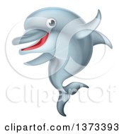 Poster, Art Print Of Happy Cute Dolphin