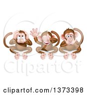 The Three Wise Monkeys Covering Their Ears Eyes And Mouth Hear No Evil See No Evil Speak No Evil