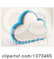 Poster, Art Print Of 3d Cloud Drive Storage Icon On Shaded White