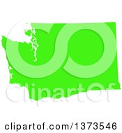 Lyme Disease Awareness Lime Green Colored Silhouetted Map Of The State Of Washington United States by Jamers
