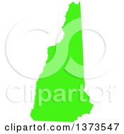 Lyme Disease Awareness Lime Green Colored Silhouetted Map Of The State Of New Hampshire United States