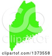 Lyme Disease Awareness Lime Green Colored Silhouetted Map Of The State Of Maine United States