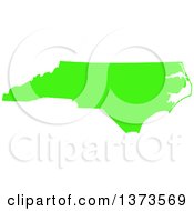 Clipart Of A Lyme Disease Awareness Lime Green Colored Silhouetted Map Of The State Of North Carolina United States Royalty Free Vector Illustration