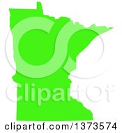 Lyme Disease Awareness Lime Green Colored Silhouetted Map Of The State Of Minnesota United States by Jamers