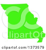 Lyme Disease Awareness Lime Green Colored Silhouetted Map Of The State Of Missouri United States