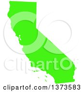Lyme Disease Awareness Lime Green Colored Silhouetted Map Of The State Of California United States by Jamers